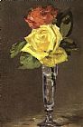 Roses in a Champagne Glass by Edouard Manet